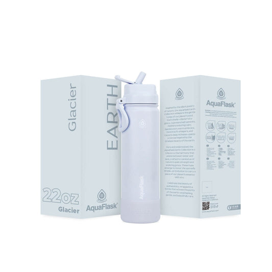 AquaFlask Earth Collection 22oz Stainless Steel Water Bottle – Insulated, Hot 12hrs Cold 24hrs