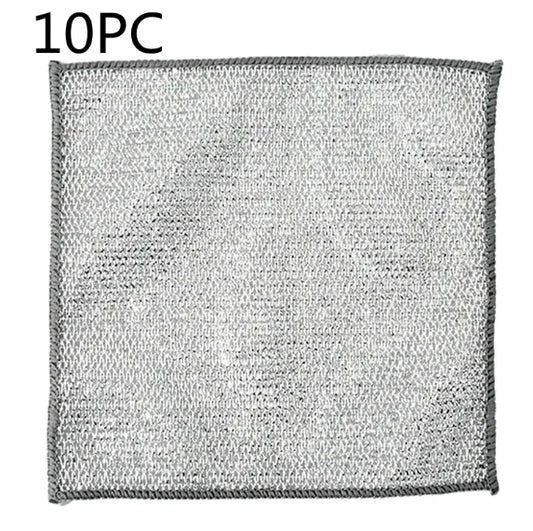 Multipurpose Wire Dishwashing Rag – Non‑Scratch Stainless Steel Cleaning Cloth, Reusable Metal Scrubber for Wet & Dry Kitchen Cleaning, Powerful Dishcloth for Cookware, Pots, Pans & Stovetops