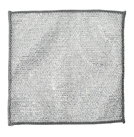 Multipurpose Wire Dishwashing Rag – Non‑Scratch Stainless Steel Cleaning Cloth, Reusable Metal Scrubber for Wet & Dry Kitchen Cleaning, Powerful Dishcloth for Cookware, Pots, Pans & Stovetops