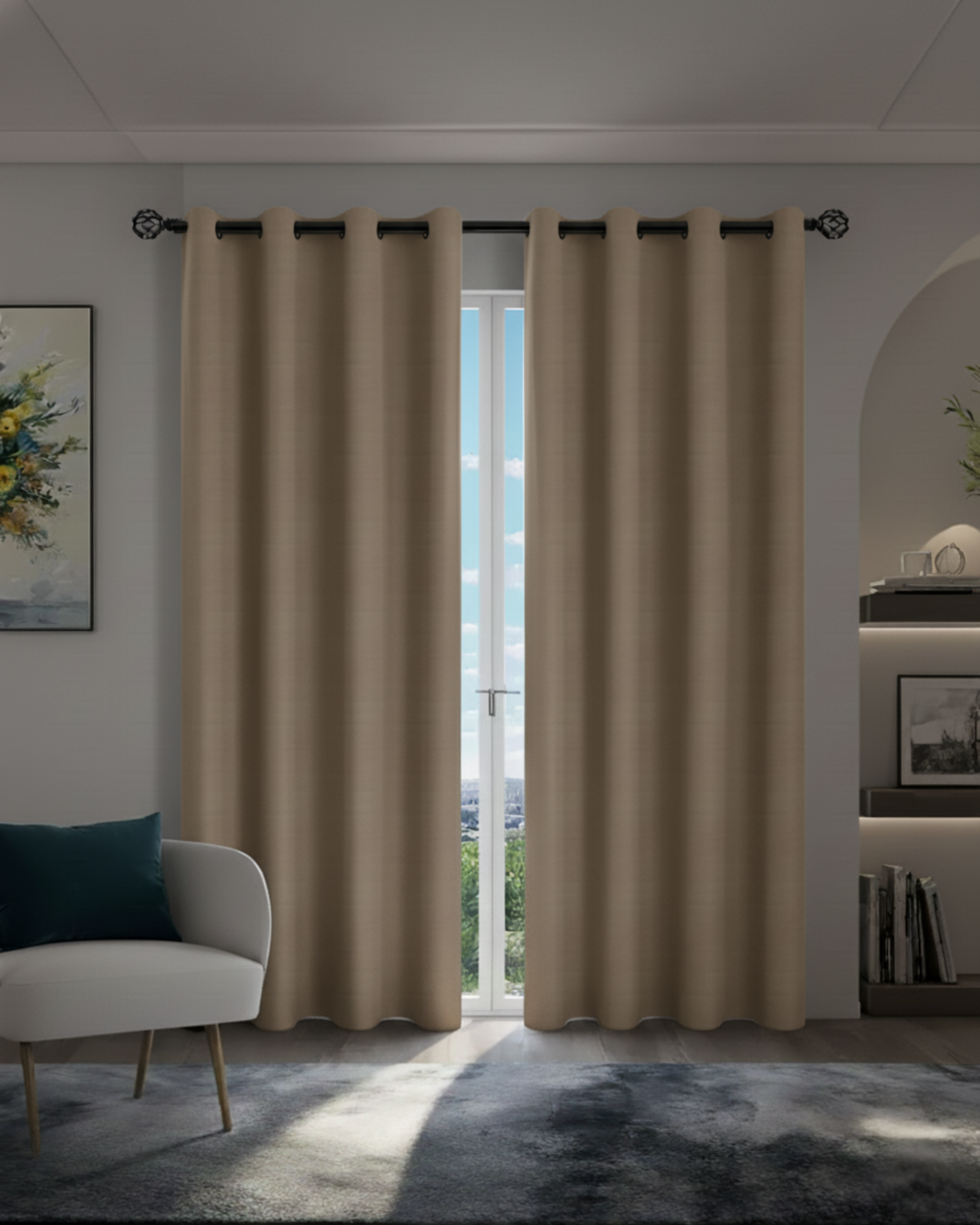 100% Blackout Curtains with Grommets - Total Privacy Drapes for Bedroom and Living Room