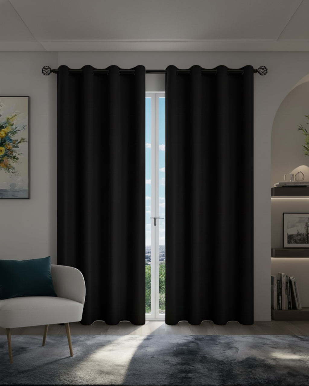 100% Blackout Curtains with Grommets - Total Privacy Drapes for Bedroom and Living Room