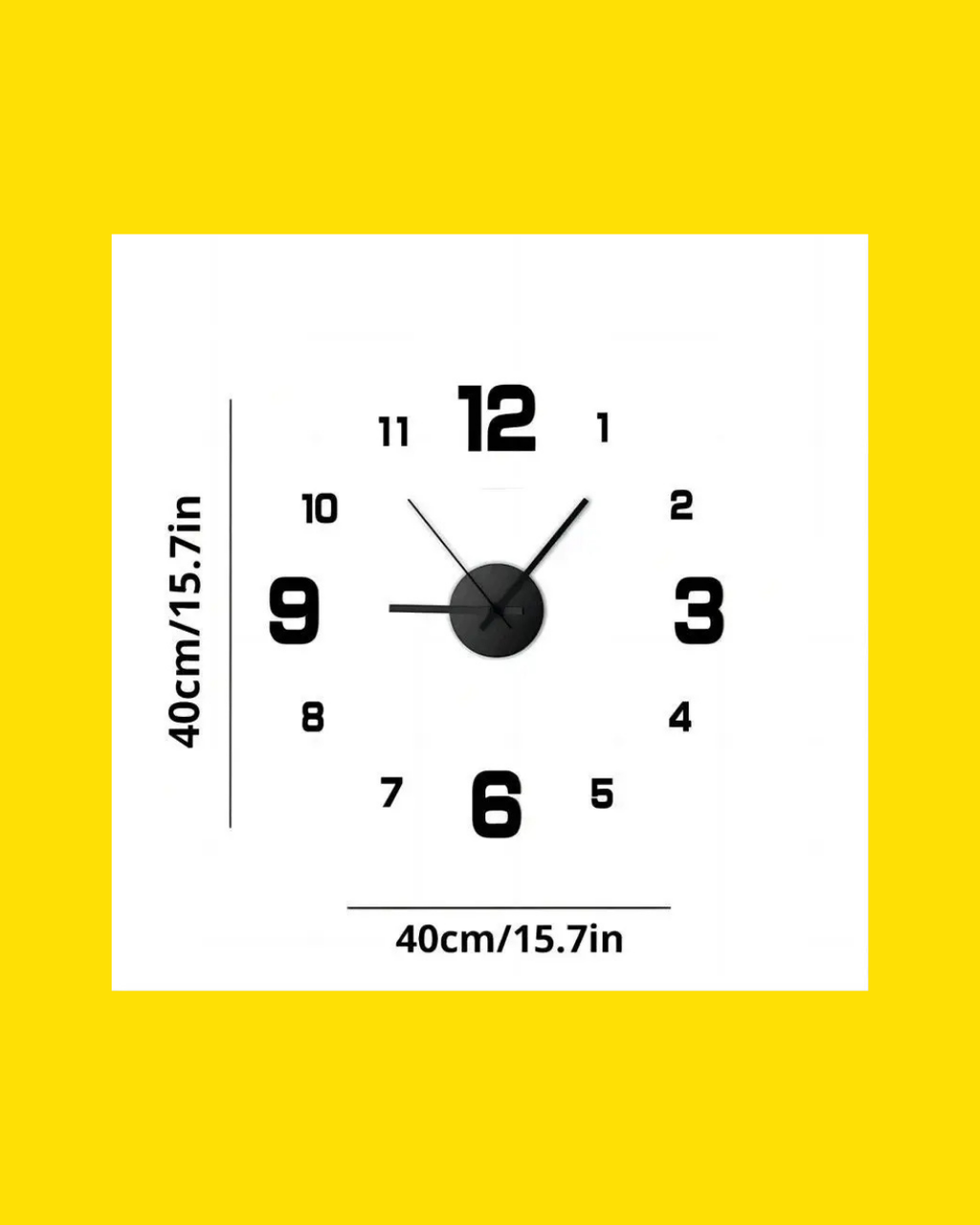 Creative Frameless DIY Wall Clock Wall Decal