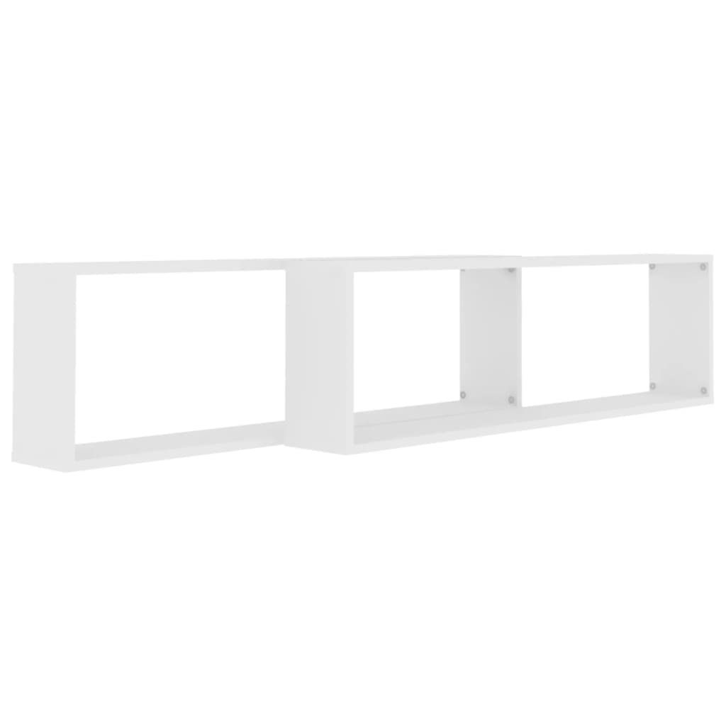 NNEVL Wall Cube Shelves 2 pcs White 100x15x30 cm Chipboard-3