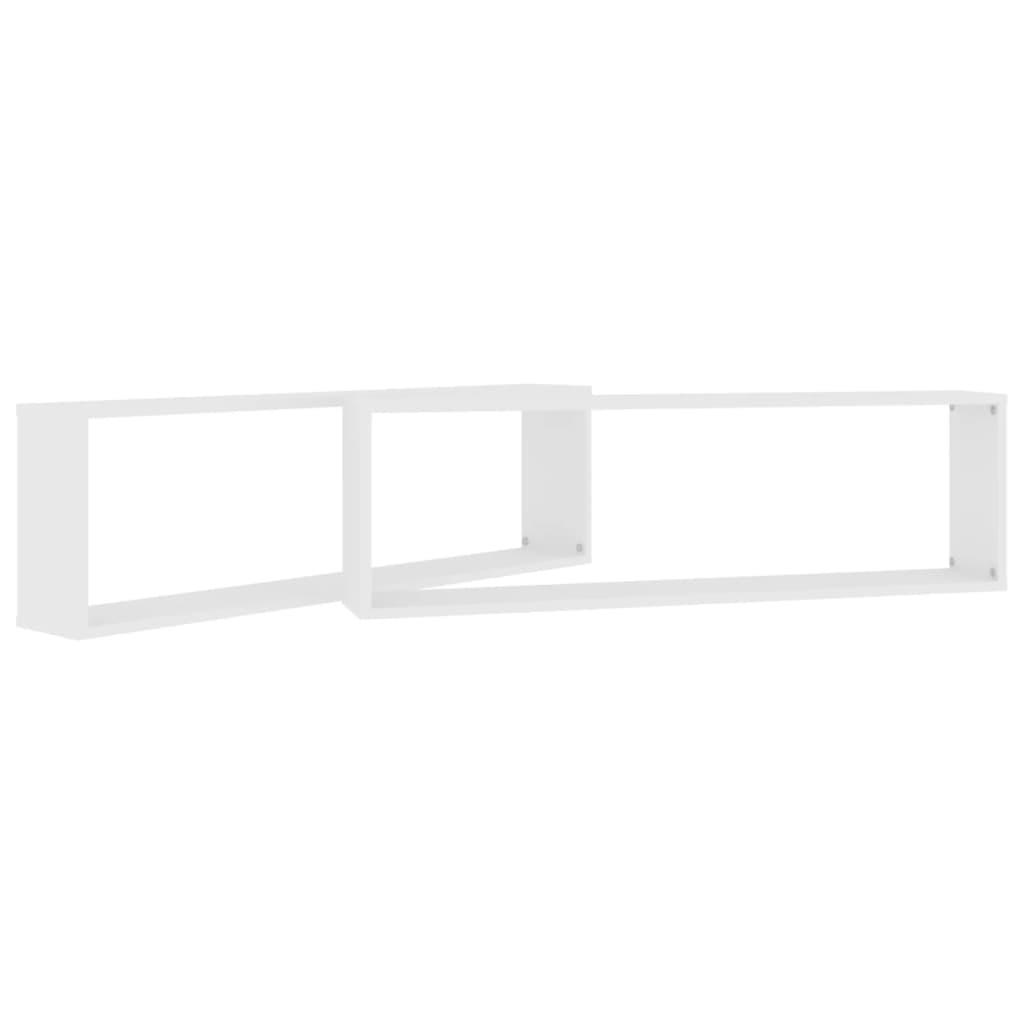 NNEVL Wall Cube Shelves 2 pcs White 100x15x30 cm Chipboard-4