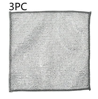 Multipurpose Wire Dishwashing Rag – Non‑Scratch Stainless Steel Cleaning Cloth, Reusable Metal Scrubber for Wet & Dry Kitchen Cleaning, Powerful Dishcloth for Cookware, Pots, Pans & Stovetops