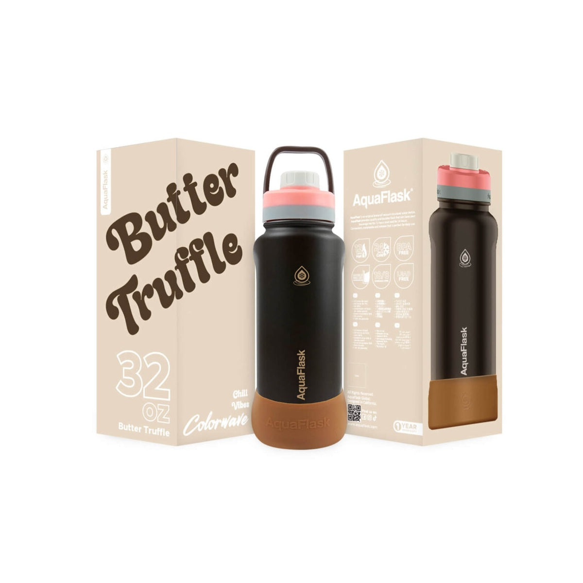 AquaFlask Colorwave 32oz | Insulated Stainless Steel Water Bottle