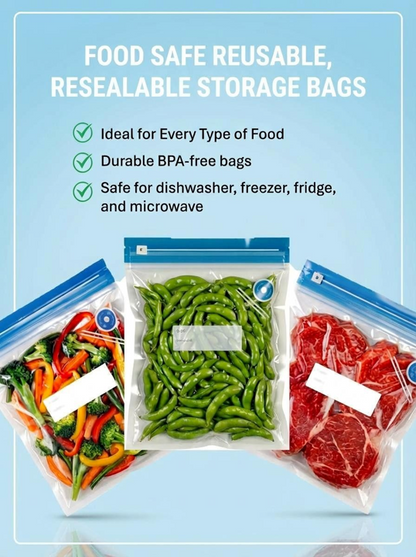 Wireless Portable Vacuum Sealer Machine for Food Storage – Compact Handheld Sealer with 5/10/20/30 Reusable Bags, Powerful Meal Saver & Freshness Preserver