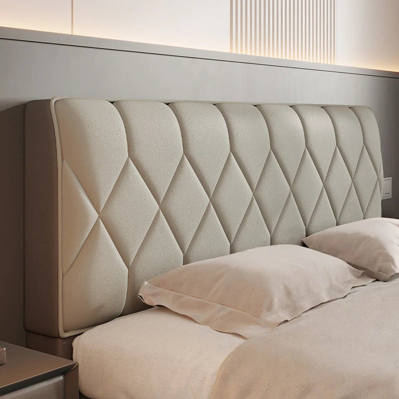 Premium Leather Elastic Bed Head Protector for All Bed Sizes