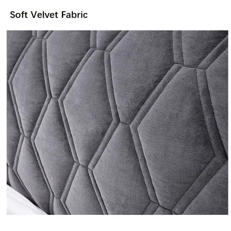 Close-up of soft velvet fabric with geometric pattern