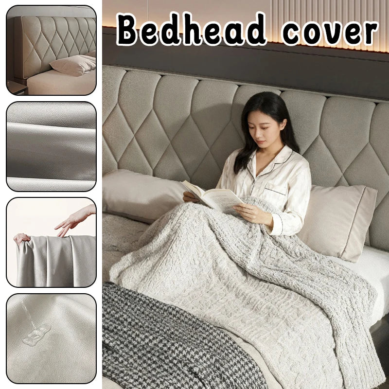 Premium Leather Elastic Bed Head Protector for All Bed Sizes