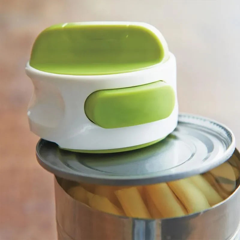 Portable Can Opener - Stainless Steel Manual Rotary Bottle Opener Kitchen Tool