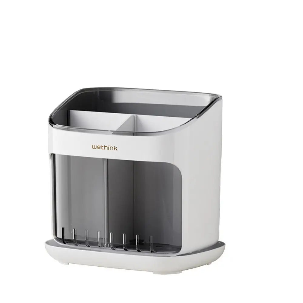 White and black container with 'wethink' branding on a white background