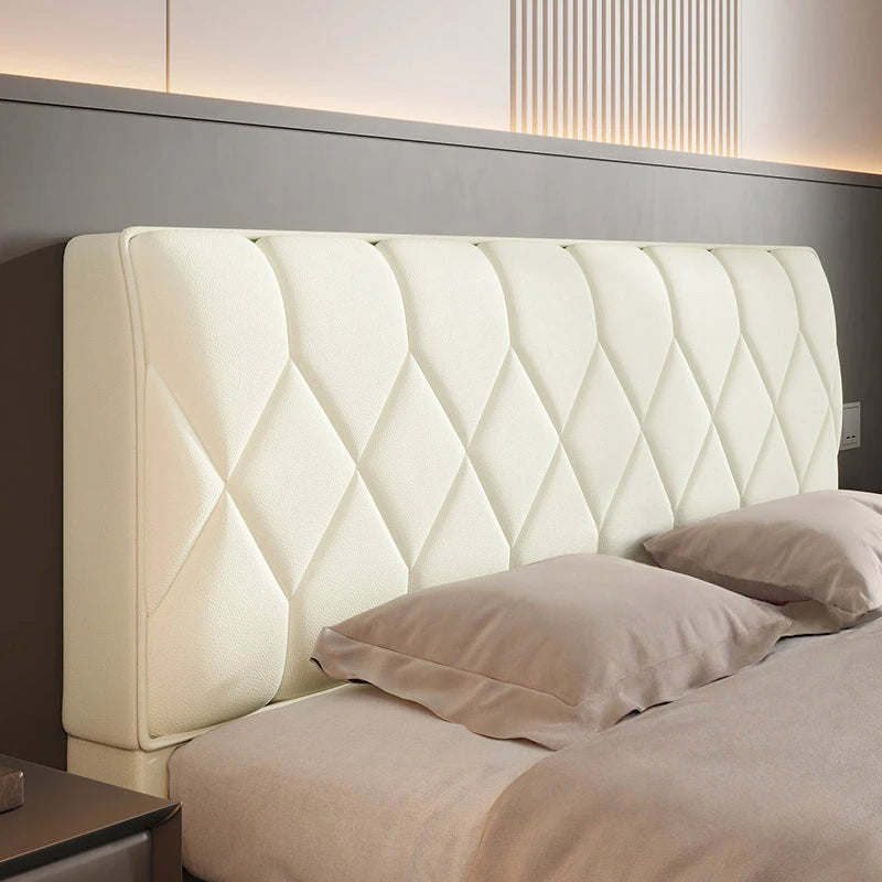 Premium Leather Elastic Bed Head Protector for All Bed Sizes