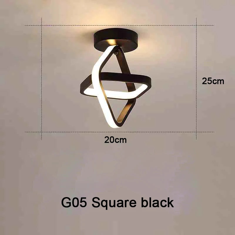 Ceiling light fixture with dimensions on a neutral background