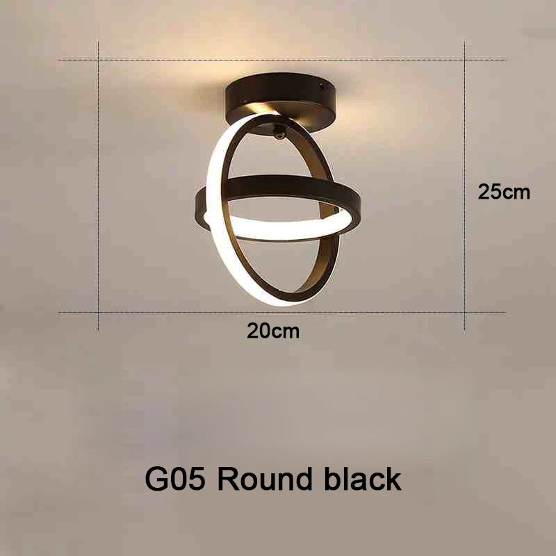 Ceiling light fixture with dimensions on a gray background