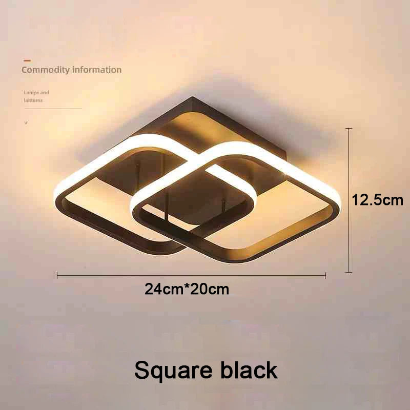 Ceiling light fixture with dimensions labeled on a beige background