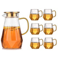 Diamond Texture Glass Teapot Set - Hot and Cold