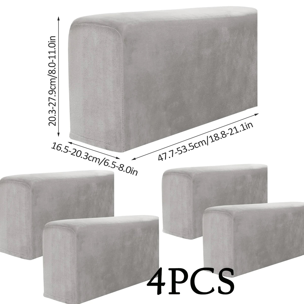 Premium Sofa Armrest Covers - 2 Pack Non-Slip Furniture Protector for Recliners and Couches