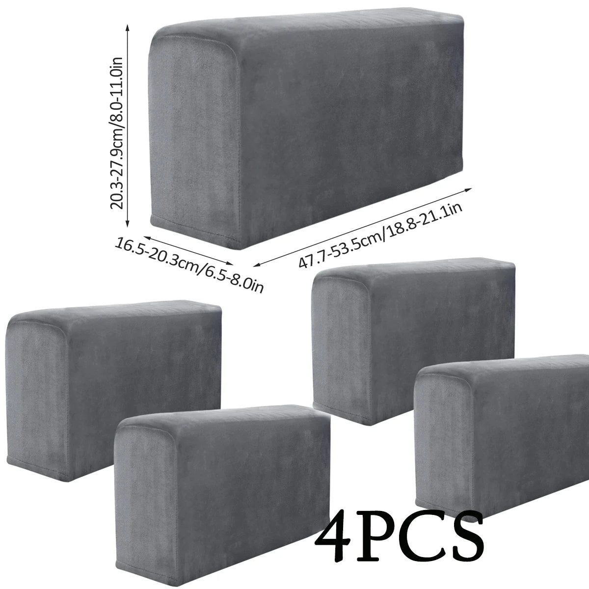 Premium Sofa Armrest Covers - 2 Pack Non-Slip Furniture Protector for Recliners and Couches