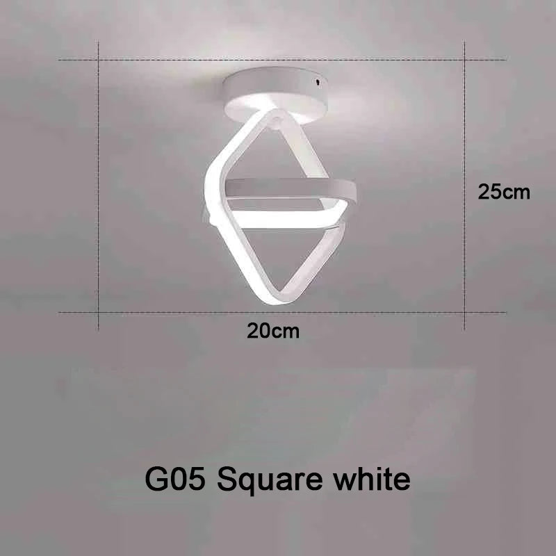 Ceiling light fixture with dimensions on a gray background