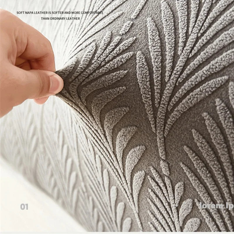 Premium Jacquard Bed Headboard Cover - Elastic Printed Slipcover for Bedroom Furniture Protection
