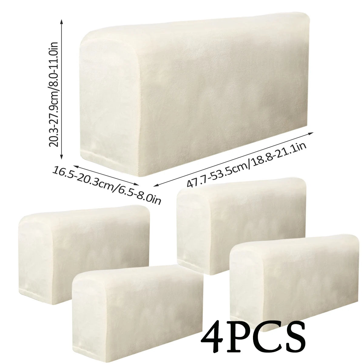 Premium Sofa Armrest Covers - 2 Pack Non-Slip Furniture Protector for Recliners and Couches