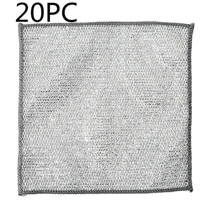 Multipurpose Wire Dishwashing Rag – Non‑Scratch Stainless Steel Cleaning Cloth, Reusable Metal Scrubber for Wet & Dry Kitchen Cleaning, Powerful Dishcloth for Cookware, Pots, Pans & Stovetops