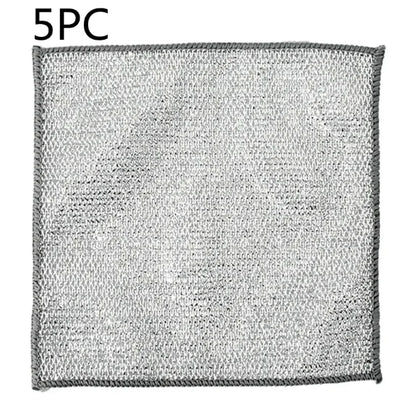 Multipurpose Wire Dishwashing Rag – Non‑Scratch Stainless Steel Cleaning Cloth, Reusable Metal Scrubber for Wet & Dry Kitchen Cleaning, Powerful Dishcloth for Cookware, Pots, Pans & Stovetops