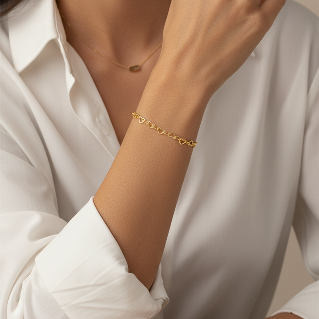 Adjustable Heart Bangle