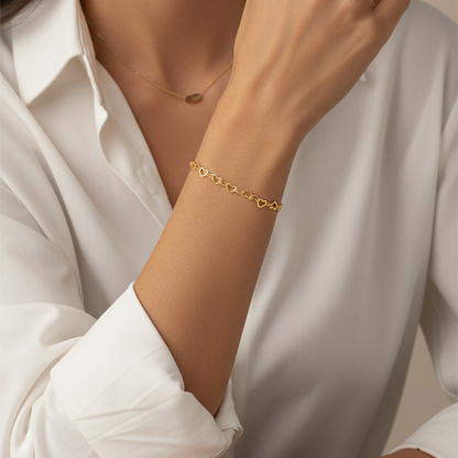 Adjustable Heart Bangle