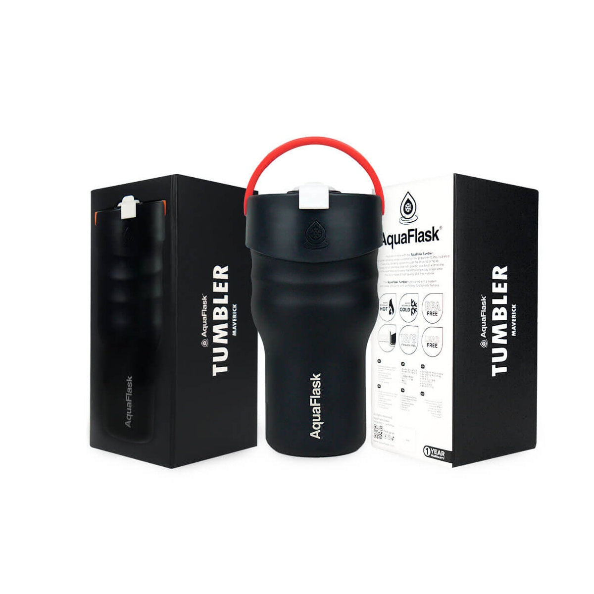 Aqua Flask 20oz – Stainless Steel Tumbler, Vacuum Insulated, Hot & Cold, Leak Proof