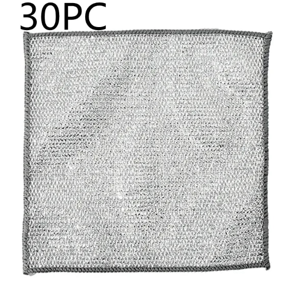 Multipurpose Wire Dishwashing Rag – Non‑Scratch Stainless Steel Cleaning Cloth, Reusable Metal Scrubber for Wet & Dry Kitchen Cleaning, Powerful Dishcloth for Cookware, Pots, Pans & Stovetops